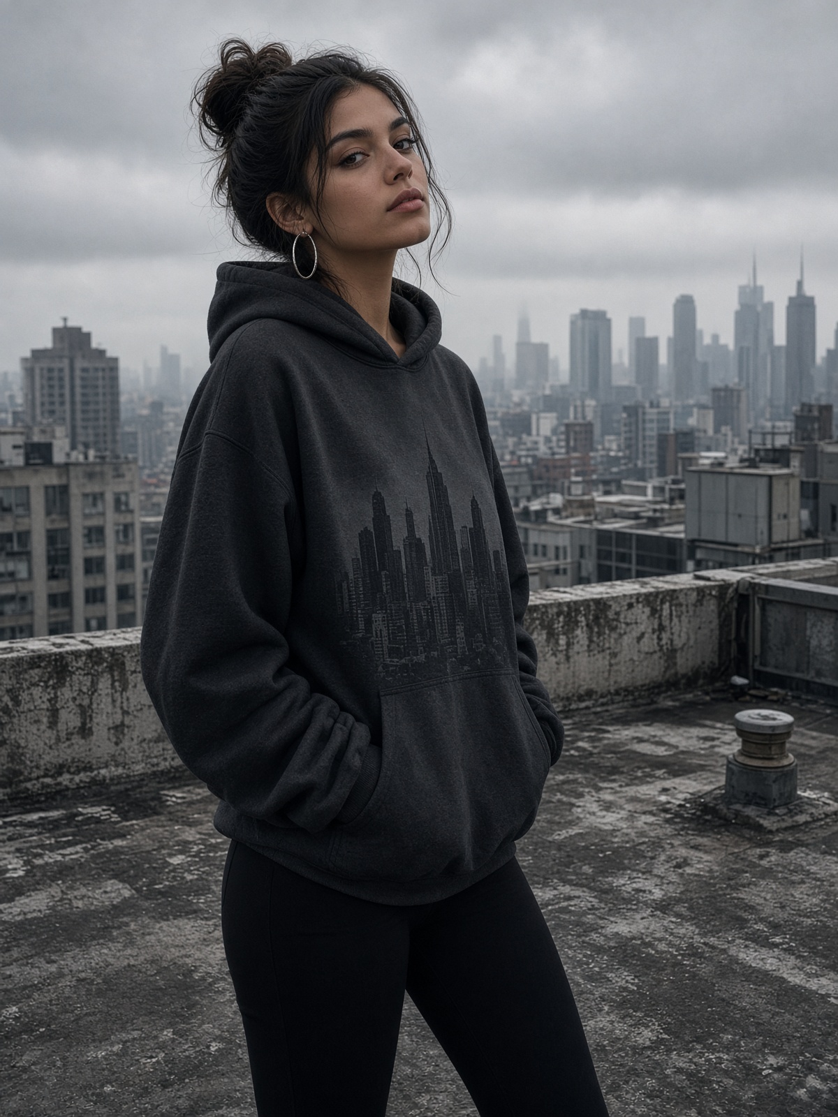 Skyline Hoodie in Asphalt